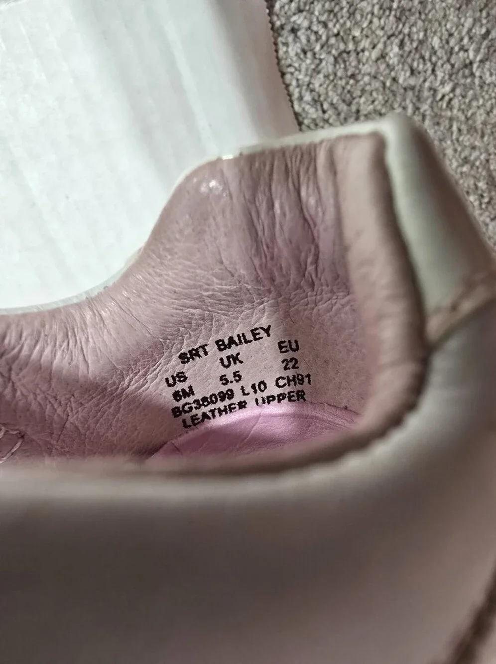 Stride Rite White Pink Flower Leather Strap Mary Jane Shoes Toddler Girl 6